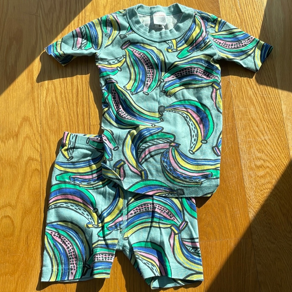 Hanna Andersson rainbow banana pjs